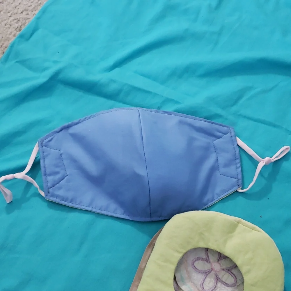 Hand Crafted Ostomy/Iliostomy bag cover w/matching reversible face mask